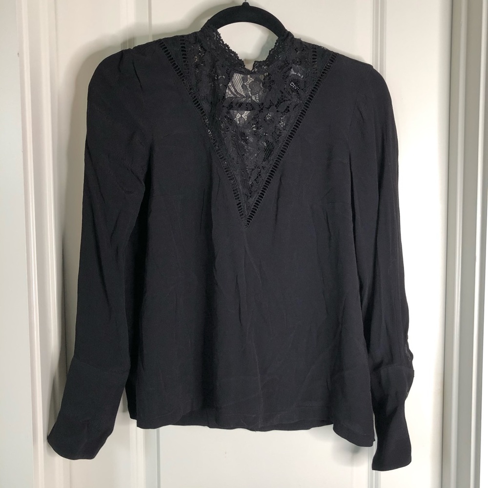 H&am Black Lace Blouse